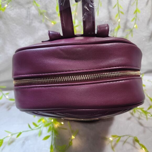 NWT Badgley Mischka Pocket Studded Backpack in Plum - Picture 7 of 14
